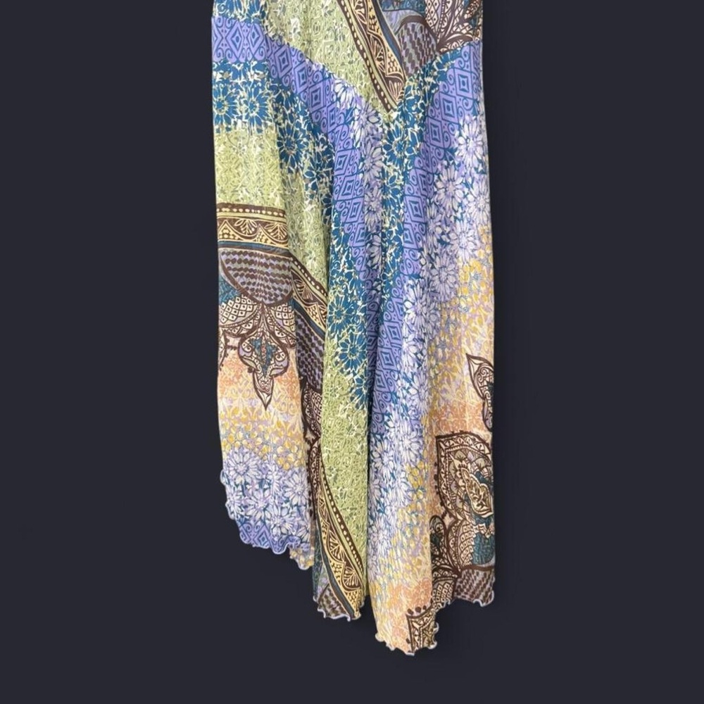 Rabbit Rabbit Rabbit Patchwork Print Midi Sleevel… - image 3